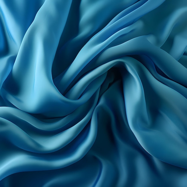 Textura de tela arrugada de fondo azul