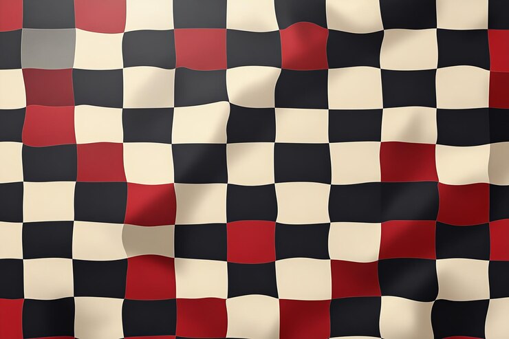 Foto textura de tela a cuadros con colores rojo, negro y blanco
