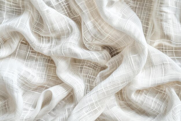 Foto textura de tela de fibra de lino ligera fondo tejido blanco