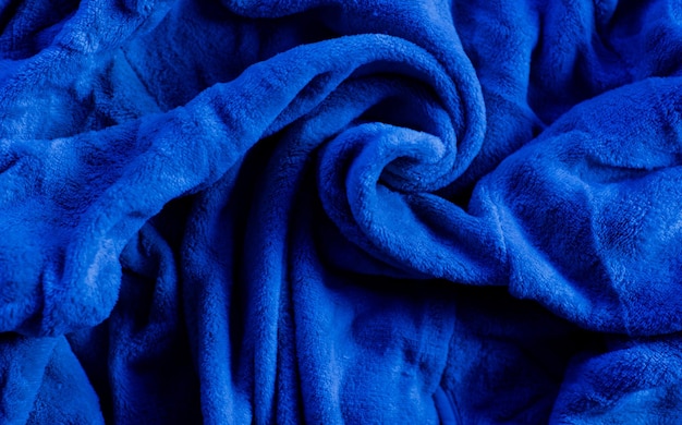Foto textura de tela de fondo azul textura de tela de primer plano abstracta