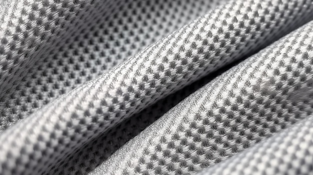 Textura de tela de fútbol gris con malla de aire Fondo de ropa deportiva