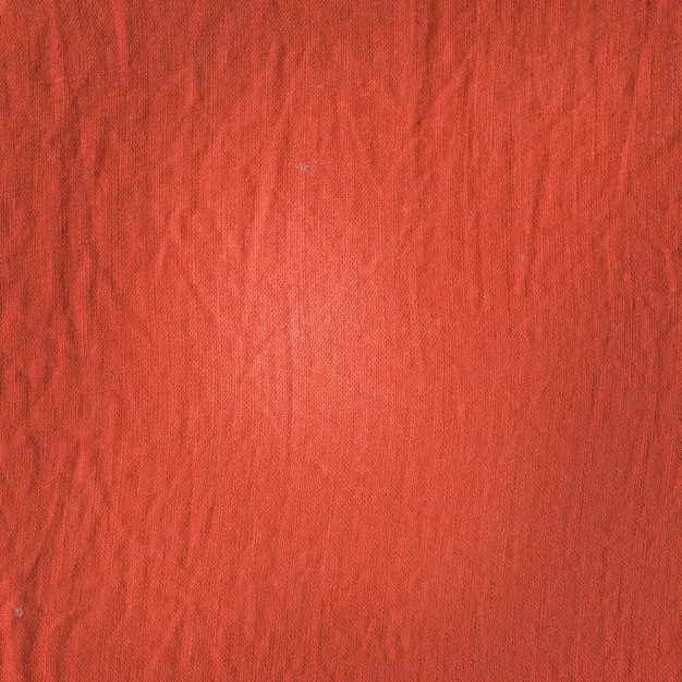 Textura de tela de lino rojo Fondo de tela roja