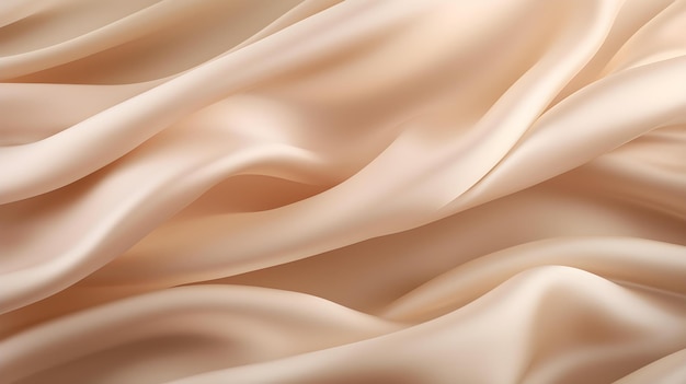 Textura de tela de seda beige con hermosas olas Elegante fondo para un producto de lujo