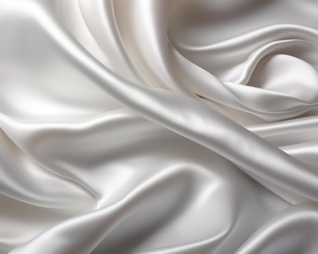 Una textura de tela de seda blanca