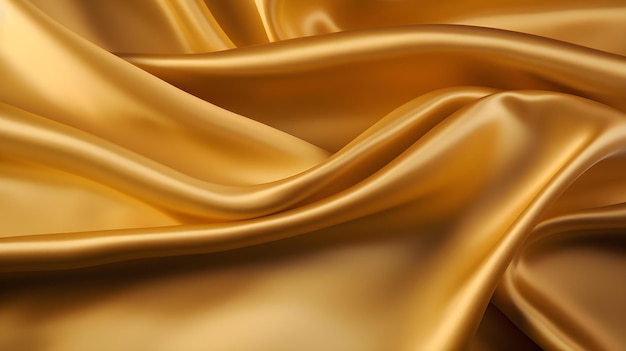Textura de tela de seda dorada con hermosas olas Elegante fondo para un producto de lujo