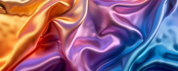 Textura de tela de seda de gradiente colorido fondo abstracto