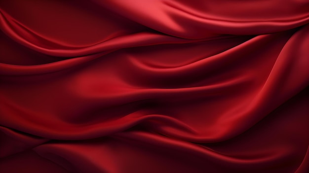 Textura de tela de seda roja oscura con hermosas olas Elegante fondo para un producto de lujo