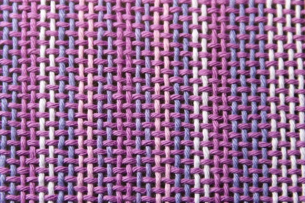 textura de la tela tejida con colores ultravioleta y lila