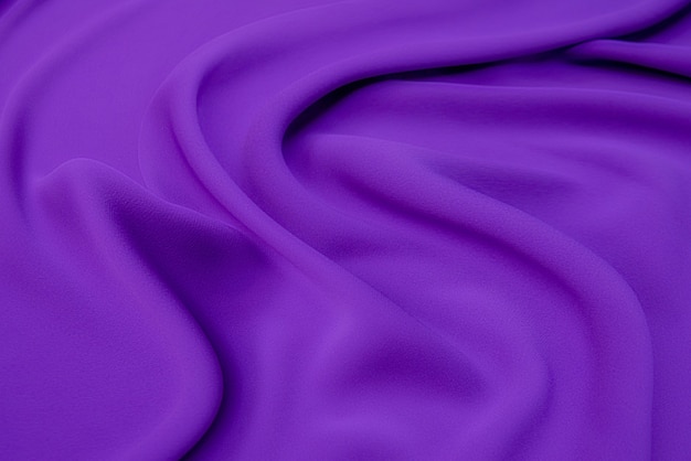 Textura de tela de tela de lujo de seda satinada púrpura violeta ondulada elegante hermosa con diseño de fondo violeta.