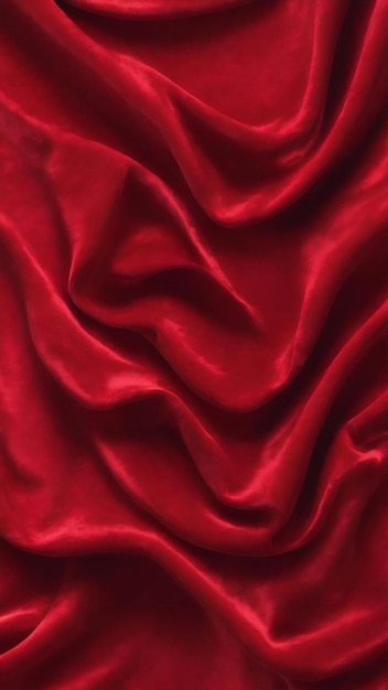 Textura de tela de terciopelo rojo reflejante utilizada como fondo tela roja vacía fondo de suave y liso