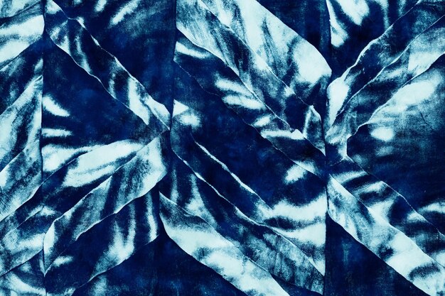 Textura de teñido de tela japonesa índigo shibori