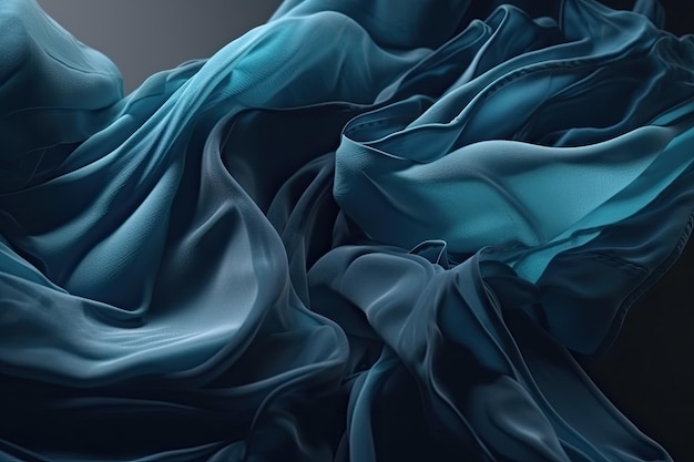 Textura textil azul sobre un fondo oscuro