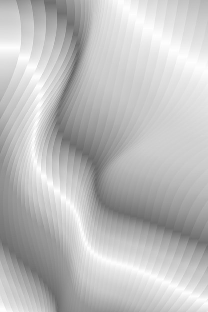 Textura de textura de línea ondulada blanca plateada de renderizado 3D