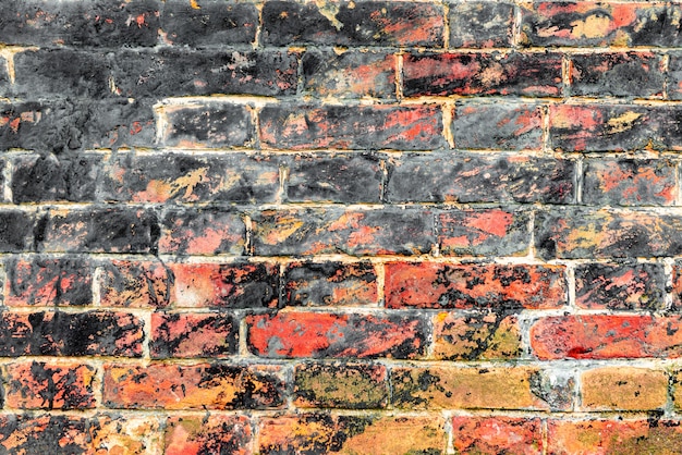 Textura, tijolo, parede, pode ser usado como pano de fundo. Textura de tijolo com arranhões e rachaduras
