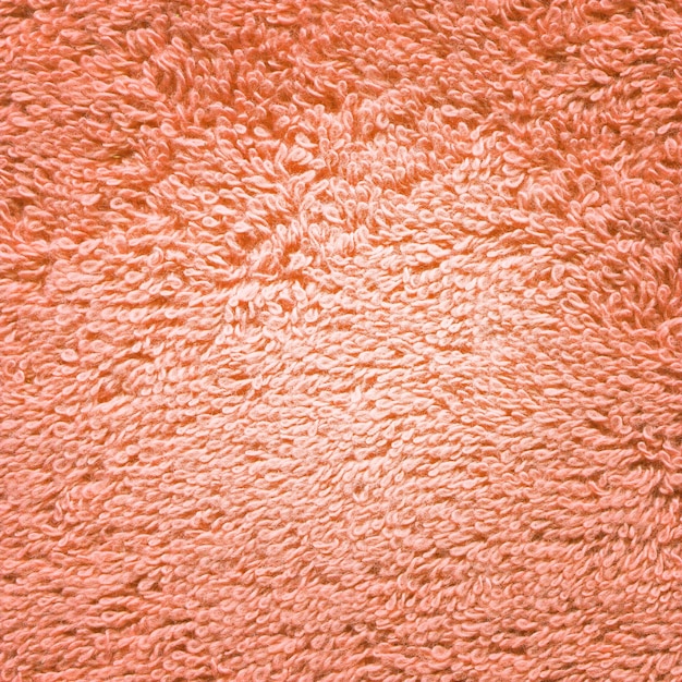 Textura de toalla de baño naranja Fondo de toalla naranja
