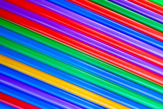 Foto textura de tubos de cóctel multicolores