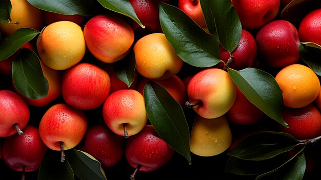 Foto textura uniforme de frutas tropicais