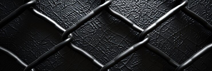 Foto textura de la valla de enlace de cadena negra