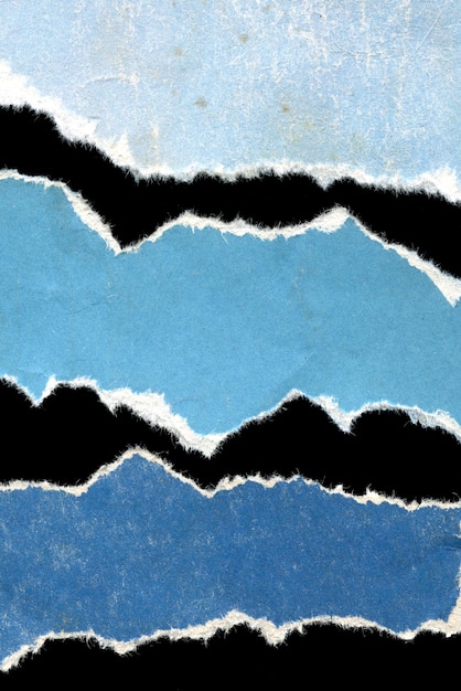 Textura velha de papel azul rasgado