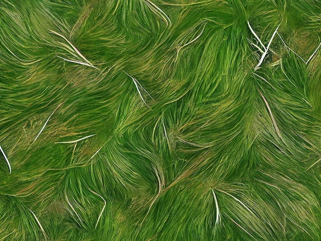 Textura verde como referência à vegetação vista de cima Pintura digital