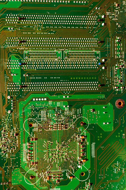 Textura verde eletrônica do chip de computador