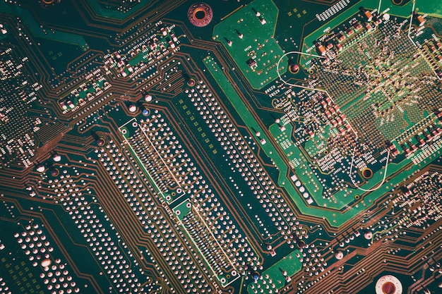 Textura verde eletrônica do chip de computador