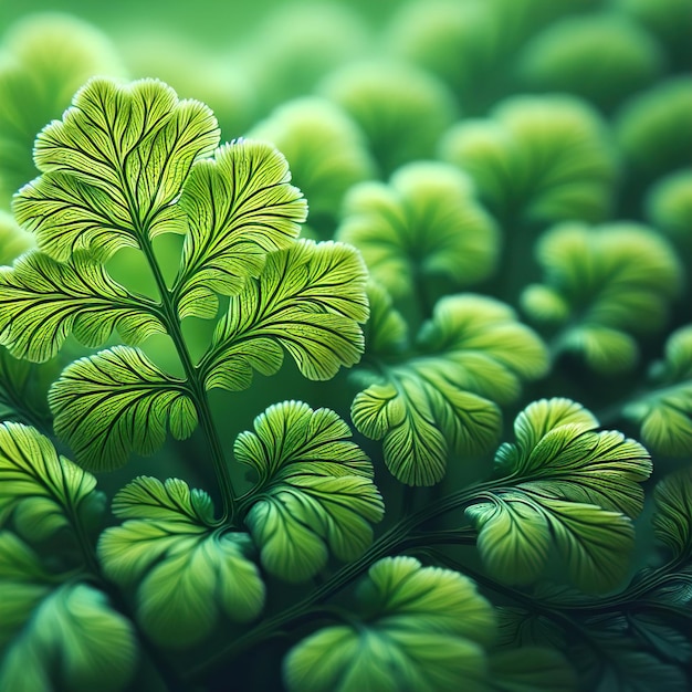 la textura verde de las verduras de cerca