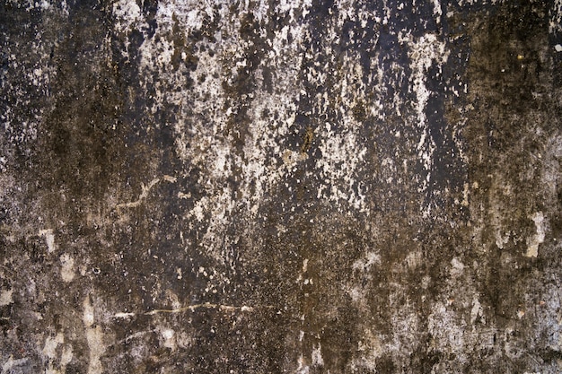 Textura de la vieja pared de hormigón gris para el fondo Óxido dañado en la superficie de la pared de hormigón para el fondo Textura áspera en la forma áspera de la pared gris debido a la capa de pintura descascarada debido a la lluvia