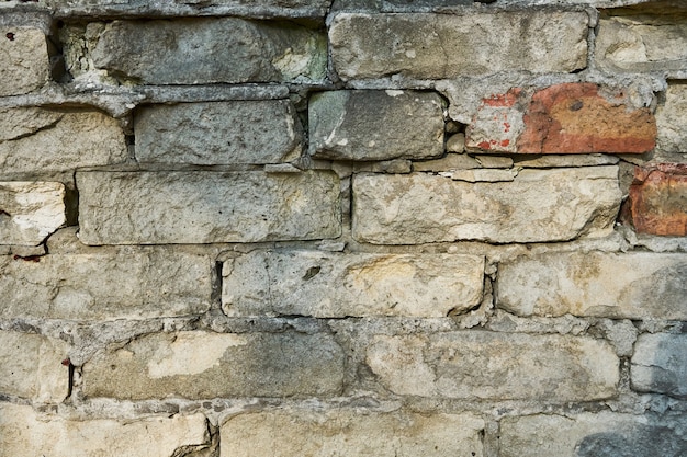 Textura de una vieja pared de ladrillo con grietas. pared para relleno de página web o diseño gráfico. Modelo. Mapa de textura 3d.