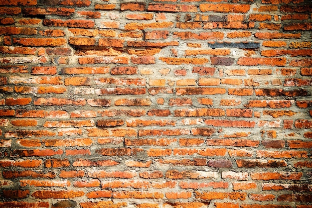 Textura de la vieja pared de ladrillo rojo y marrón como fondo vintage