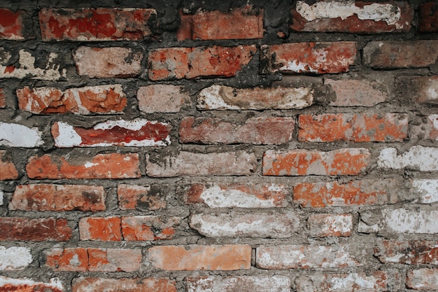 La textura de una vieja pared de ladrillos