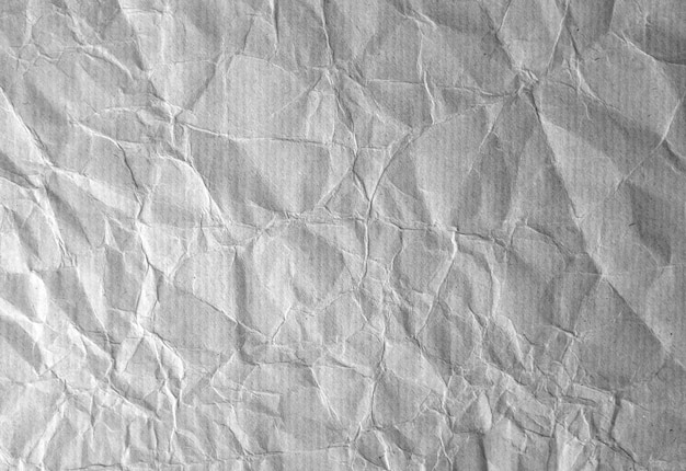 Textura vintage de papel amassado branco