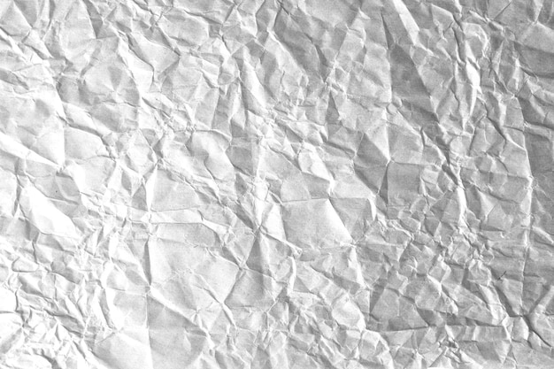 Textura vintage de papel arrugado blanco