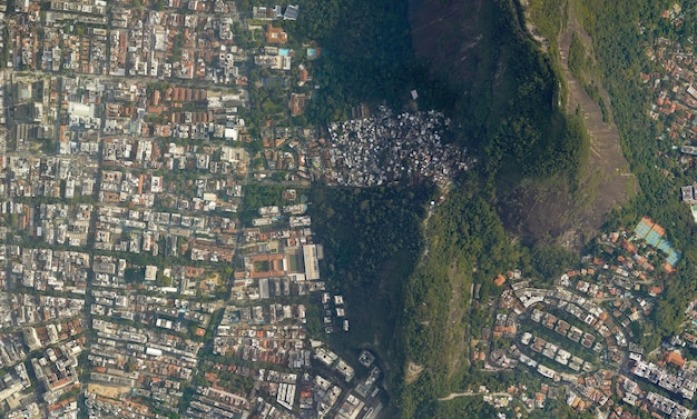 Textura de vista superior de satélite sobre Brasil