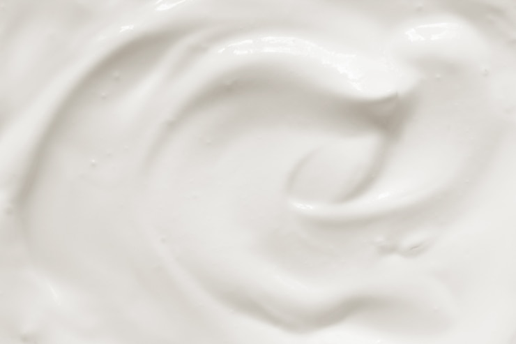 Foto textura de yogurt de crema agria
