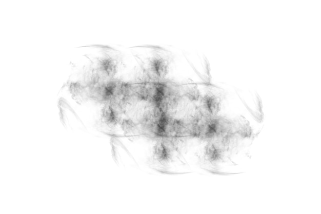 Texturado SmokeAbstract aislado en negro sobre fondo blanco