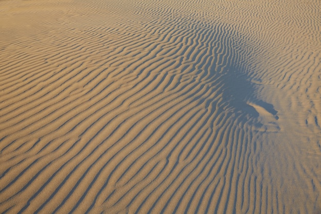 Foto texturas de ondas de areia em uma praia do mediterrâneo