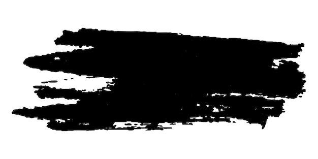 Texturas de pincel grunge preto desenhadas à mão, aquarelas abstratas, salpicos de arte vetorial