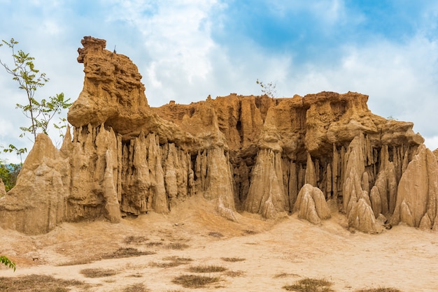 Texturas de solo de paisagem erodidas pilares de arenito