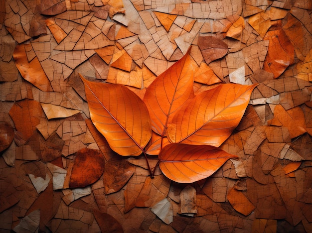 Texturas e cores naturais do outono IA generativa