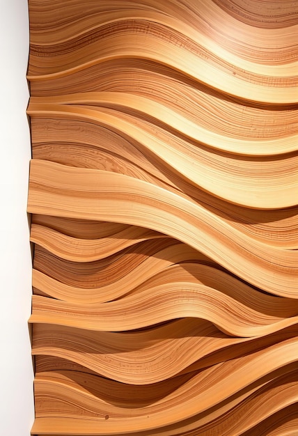 Texturas gráficas de madera que forman un diseño dinámico en forma de onda