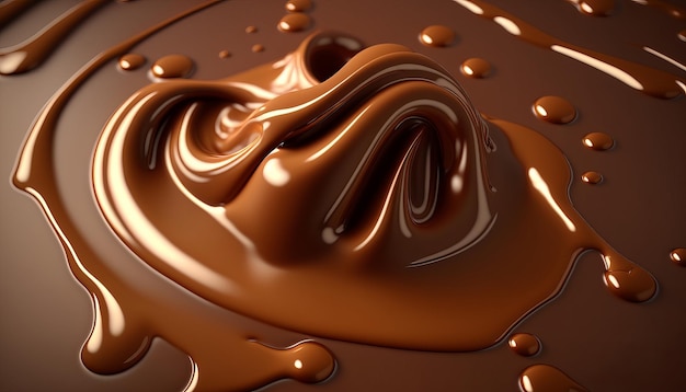 Texturas Ricas em Chocolate IA Generativa