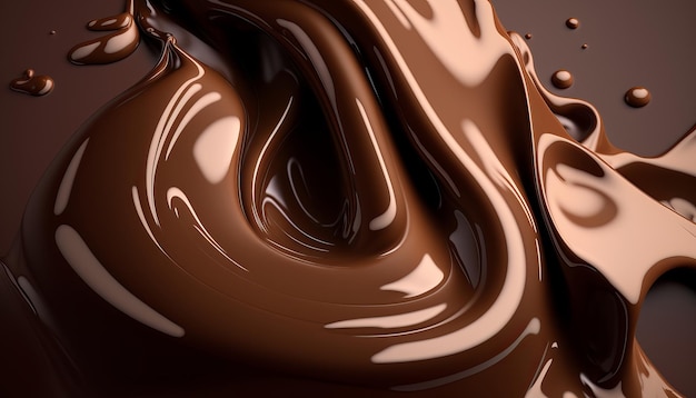 Texturas Ricas em Chocolate IA Generativa