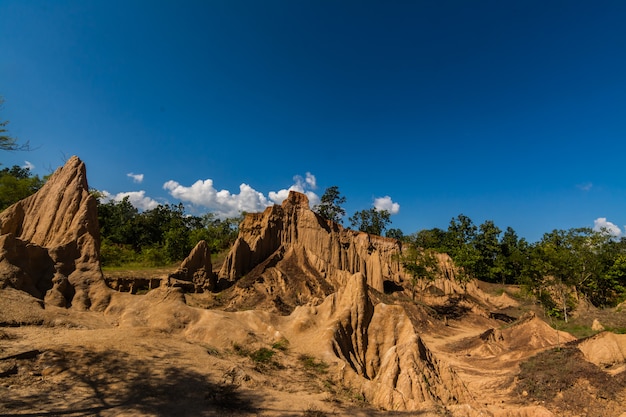 Texturas del suelo de Sao Din Nanoy, provincia de Nan, Tailandia