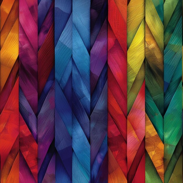Foto texturas de telas tejidas de colores en vibrantes patrones abstractos