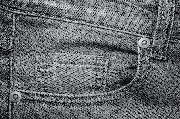 Texturhintergrund der blauen Jeans, Taschendetail