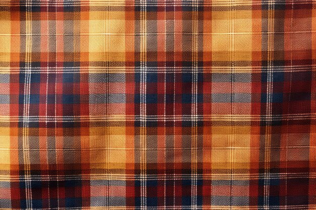 Texturizado plaid um tecido de fundo Tartan tecido vetorial de fundo verificar a textura com um padrão sem costura Ai gerado