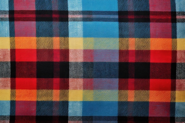 Texturizado plaid um tecido de fundo Tartan tecido vetorial de fundo verificar a textura com um padrão sem costura Ai gerado