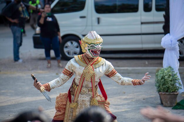 Foto thai khon um desempenho que todos podem visitar tailândia tradições tailandesas