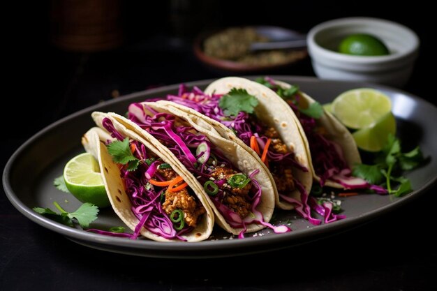 Thai Peanut Tempeh Tacos mit knuspriger Salat